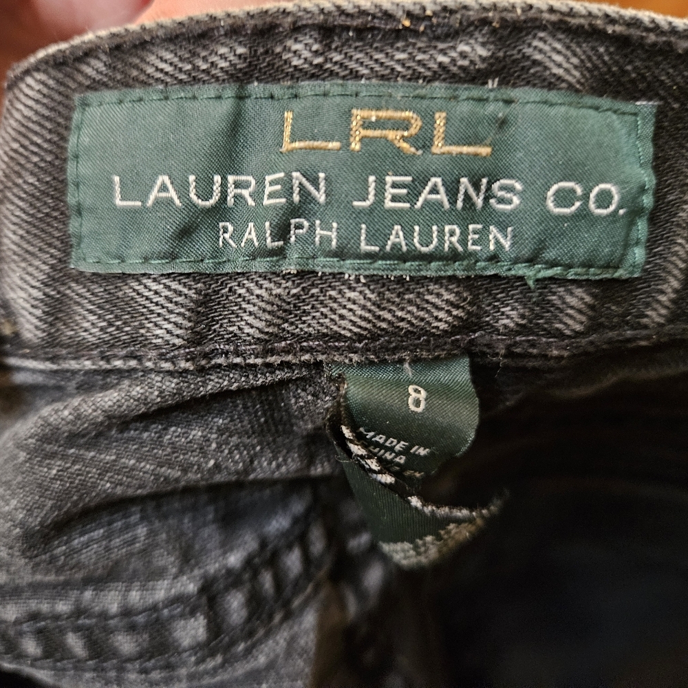 Lauren Ralph Lauren Jeans Womens 8 Black Boot Cut Stretch Cotton Denim Pants LRL